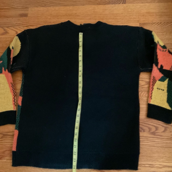 Women's NWT Black Orange Multi Cat Halloween Crew Neck Sweater Size Medium - Picture 6 of 9